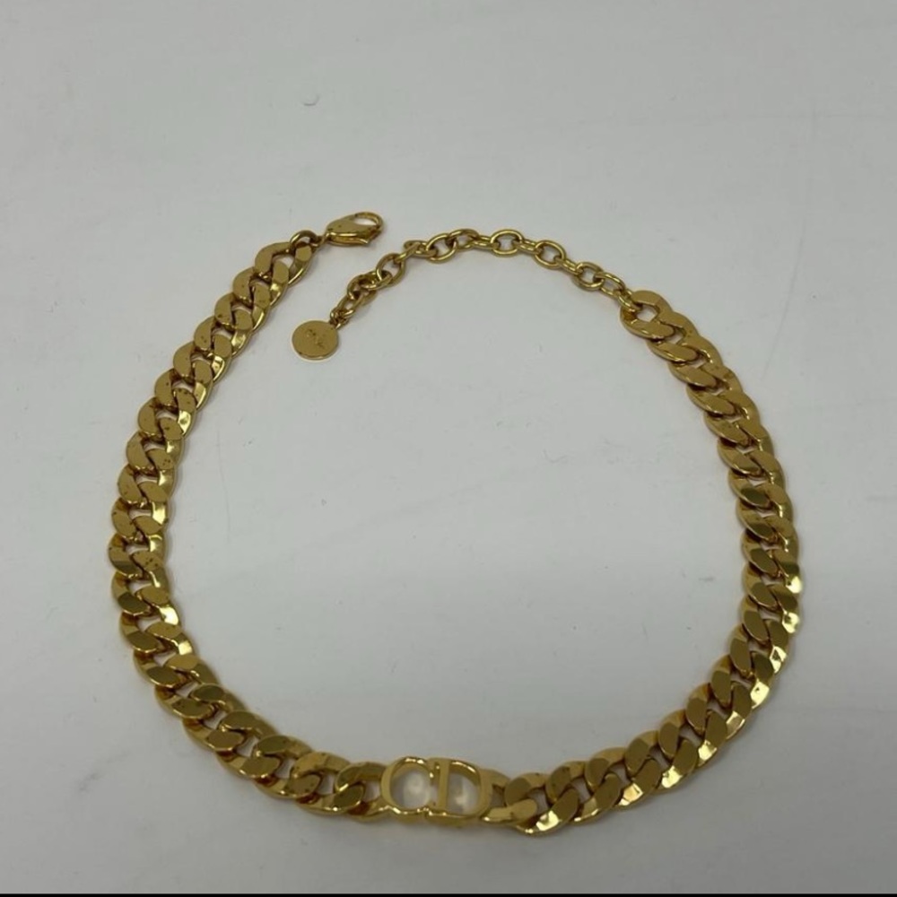 Christian Dior Daneuse Etoille CD Choker Necklace in Gold Finish - Picture 5 of 11